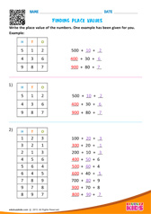 Find Place Values