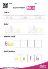 Sight Word blue