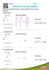 Addition of two digit numbers