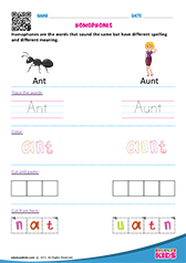 Trace and Color - Homophones