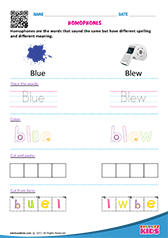 Trace and Color - Homophones