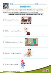 Identify Correct Prepositions