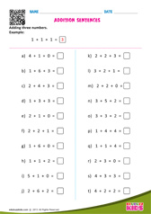 Addition Sentences