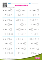 Addition Sentences