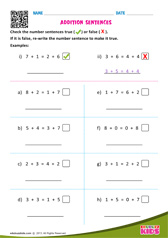 Addition Sentences