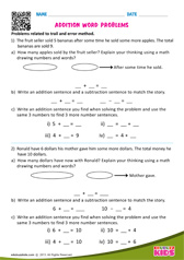 Addition word problems