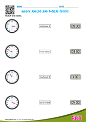 Match Analog and Digital clocks