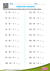 Subtraction Sentences