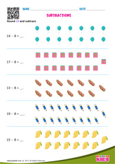 Subtracting 8 - Numbers Upto 20