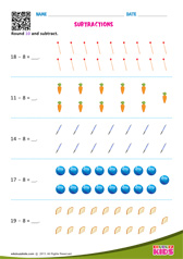 Subtracting 8 - Numbers Upto 20