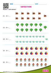 Subtracting 8 - Numbers Upto 20