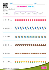 Subtractions Using 9