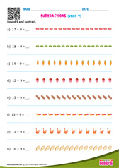 Subtractions Using 9