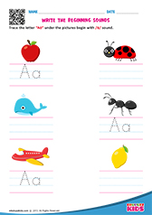 Trace and Write Beginning Sound - A