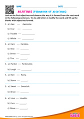 Formation of Adjectives