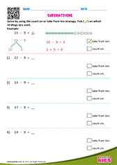 Subtraction Count on and Take From Ten