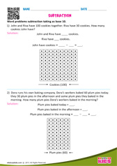 Subtraction Taking As Base 10