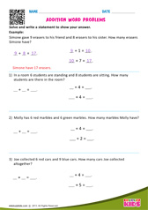 Addition word problems