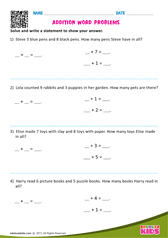 Addition word problems