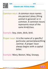 Common and Proper Nouns