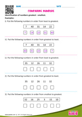 Comparing numbers