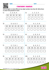 Comparing numbers