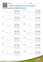 Correct Recognize Place Values